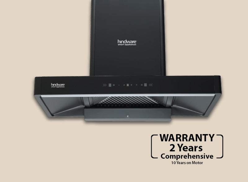 Hindware Optimus BLK Chimney | 90/60 cm | Motion Sensor & Touch Control, Filterless, Auto Clean, 1400 m³/h Suction, MaxX Silence Technology, Black-3