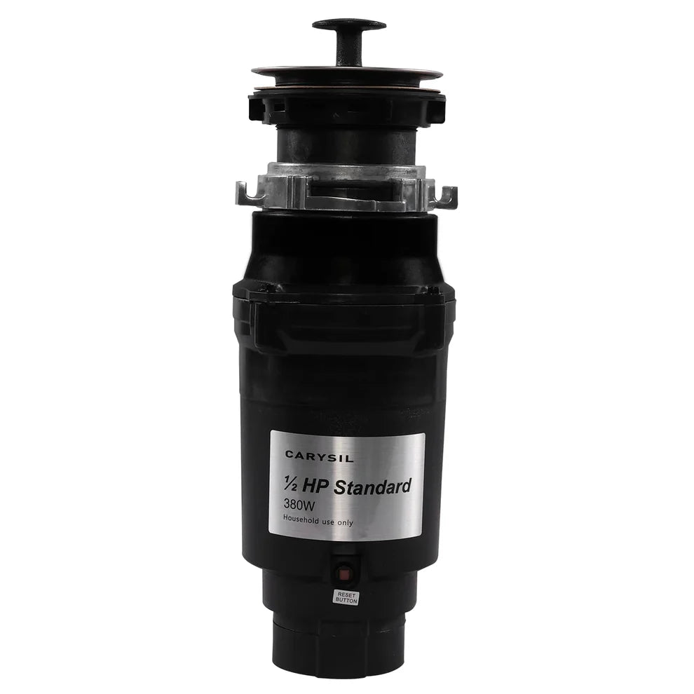 Carysil Food Waste Disposer 1/2 HP Standard – Kitchen Sink Garbage Disposal with 2500 RPM DC Motor | Low Noise | Stainless Steel Grinding | Ideal for 2–5 Members