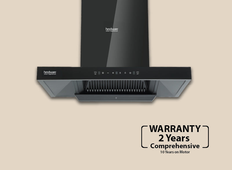 Hindware Alicia HMS BLK Chimney | 90/75/60 cm | Motion Sensor & Touch Control, Auto Clean, 1350 m³/h Suction, MaxX Silence Technology, SS Filter, Black-4