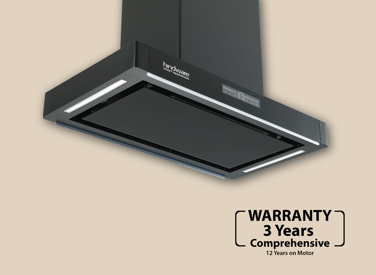 Hindware Natalia Autoclean 90 Island Chimney | BLDC Motor | 1800 m³/h | Filterless | Black-4