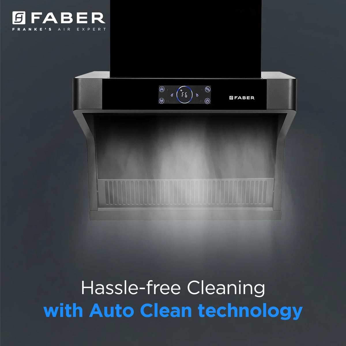 Faber Cosmic FL HC BK 75 cm Wall-Mounted Chimney – 1500 m³/hr Suction, Heat Auto-Clean & Touch/Gesture Control-15