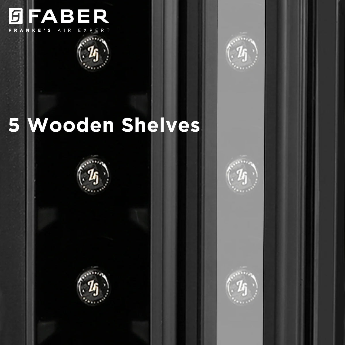 Faber FWC JCF 20 Wine Cooler – 7 Bottle Capacity, Single Zone Cooling, Touch LED Display, Wooden Shelves, Built-in / Freestanding-9