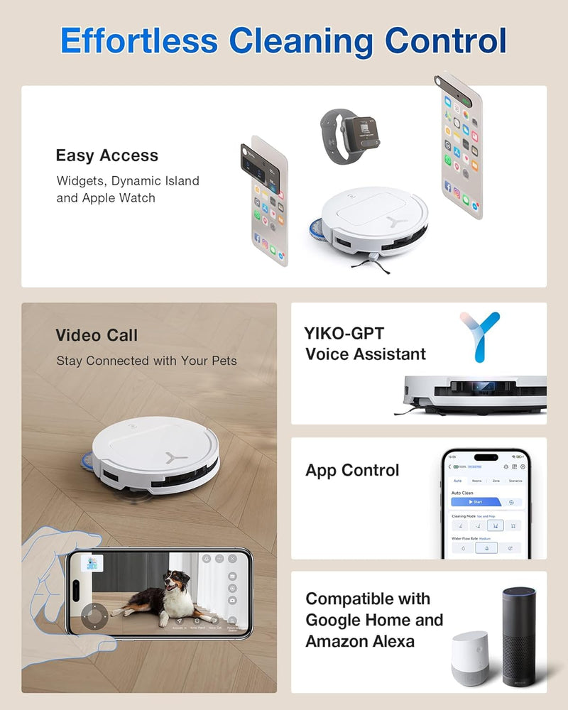 ECOVACS DEEBOT T50 Pro Omni 2-in-1 Robot Vacuum Cleaner & Mop (2025 New Launch, 15000Pa Suction, Ultra-Slim 8.1cm, AIVI 3.0, OZMO Turbo 2.0, OMNI Station, 300+ Min Runtime, App & Voice Control)-8