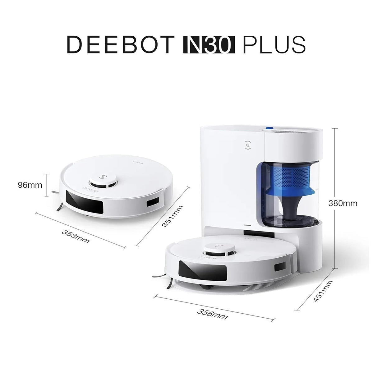 ECOVACS DEEBOT N30 Plus Robot Vacuum Cleaner & Mop with Auto-Empty Station – 10000Pa Suction, 300 Min Runtime, TrueMapping, ZeroTangle 2.0, App Control-3