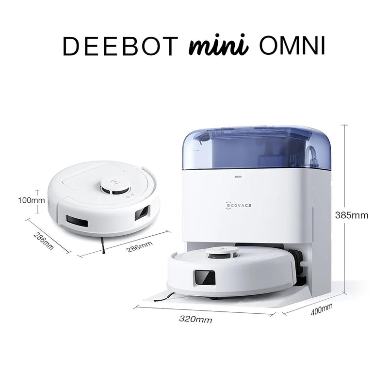 ECOVACS DEEBOT MINI 2-in-1 Robot Vacuum Cleaner & Mop with OMNI Station | 9000Pa Suction, ZeroTangle 2.0, TrueMapping 2.0, 45°C Hot Air Drying | Ultra-Compact Smart Cleaning Robot-2