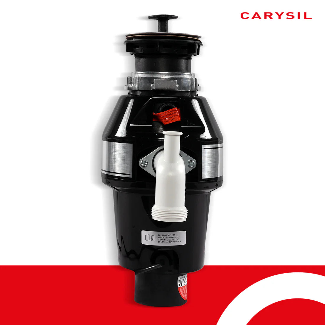 Carysil Food Waste Disposer 1/2 HP with Air Switch – Kitchen Sink Garbage Disposal with 2500 RPM DC Motor | Low Noise | Stainless Steel Grinding | Ideal for 5–7 Members-6