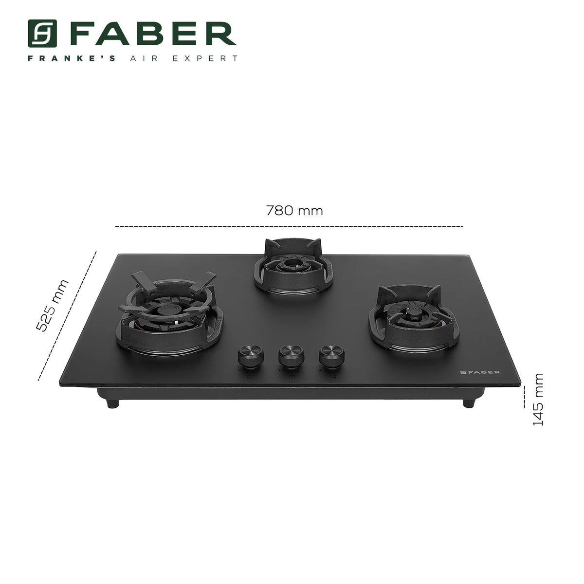 Faber Hob Della HD783 CI AI 75 cm Built-In Gas Hob – 3 Brass Burners, Auto-Electric Ignition & Flame Failure Safety-13