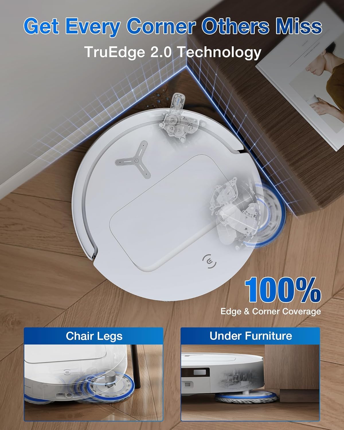 ECOVACS DEEBOT T50 Pro Omni 2-in-1 Robot Vacuum Cleaner & Mop (2025 New Launch, 15000Pa Suction, Ultra-Slim 8.1cm, AIVI 3.0, OZMO Turbo 2.0, OMNI Station, 300+ Min Runtime, App & Voice Control)-7