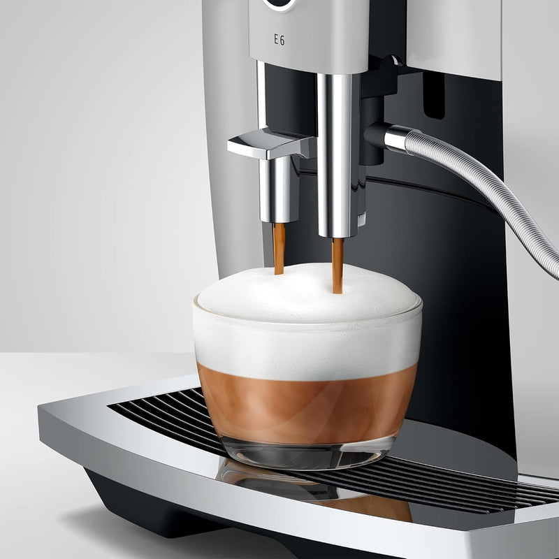 JURA E6 Platinum Automatic Coffee Machine (Cappuccino, Aroma Grinder, One-Touch Brewing, 2.8” Colour Display, Smart App Control)-5