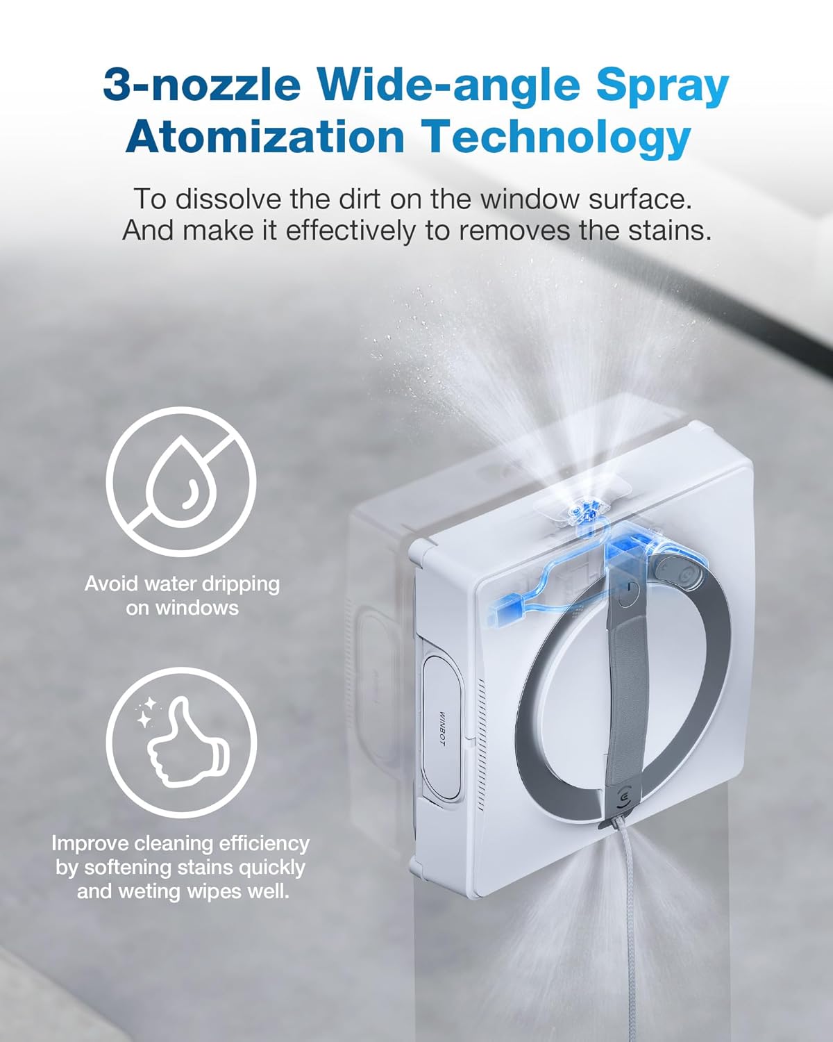 ECOVACS WINBOT W2 Pro Omni Robotic Window Cleaner with Portable OMNI Station (5500Pa Suction, 110 Min Runtime, WIN-SLAM 4.0, Wide-Angle Spray, 12-Stage Safety System)-7