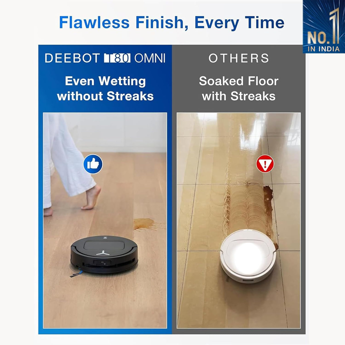 ECOVACS DEEBOT T80 Omni 2-in-1 Robot Vacuum Cleaner & Mop (18000Pa Suction, OZMO Roller Mop, ZeroTangle 3.0, AIVI 3D Navigation, Smart Carpet Care, Auto-Clean OMNI Station)-3