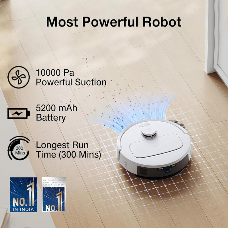 ECOVACS DEEBOT N30 Plus Robot Vacuum Cleaner & Mop with Auto-Empty Station – 10000Pa Suction, 300 Min Runtime, TrueMapping, ZeroTangle 2.0, App Control-5