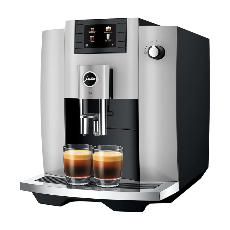 JURA E6 Platinum Automatic Coffee Machine (Cappuccino, Aroma Grinder, One-Touch Brewing, 2.8” Colour Display, Smart App Control)-4