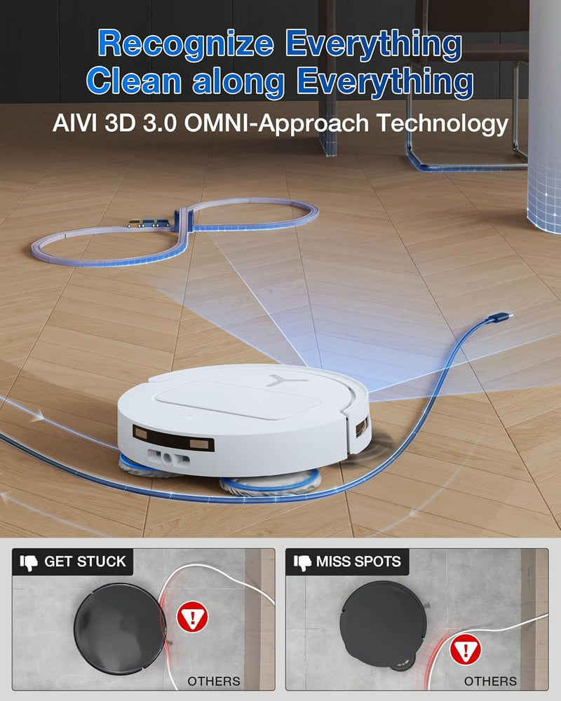 ECOVACS DEEBOT T50 Pro Omni 2-in-1 Robot Vacuum Cleaner & Mop (2025 New Launch, 15000Pa Suction, Ultra-Slim 8.1cm, AIVI 3.0, OZMO Turbo 2.0, OMNI Station, 300+ Min Runtime, App & Voice Control)-2
