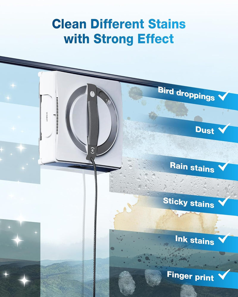 ECOVACS WINBOT W2 Pro Omni Robotic Window Cleaner with Portable OMNI Station (5500Pa Suction, 110 Min Runtime, WIN-SLAM 4.0, Wide-Angle Spray, 12-Stage Safety System)-5