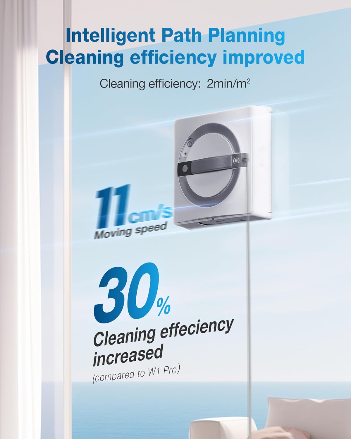 ECOVACS WINBOT W2 Pro Omni Robotic Window Cleaner with Portable OMNI Station (5500Pa Suction, 110 Min Runtime, WIN-SLAM 4.0, Wide-Angle Spray, 12-Stage Safety System)-6