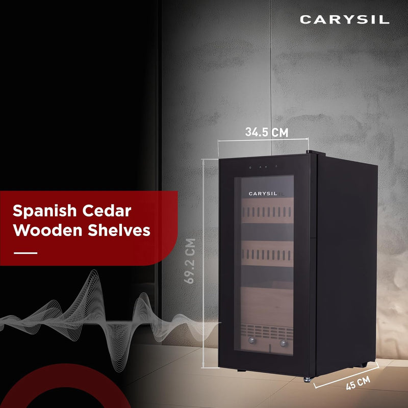 Carysil Cigar Humidor 212 Capacity | Premium Cigar Cooler with Temperature & Humidity Control | LED Display | Freestanding Luxury Humidor Cabinet-4