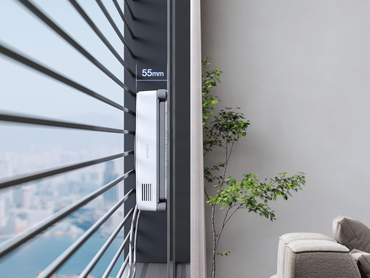 ECOVACS WINBOT MINI Robotic Window Cleaner (7500Pa Suction, Ultra-Compact Design, Ultrasonic Spray, 9-Stage Safety, App Control, Edge Cleaning Technology)-8