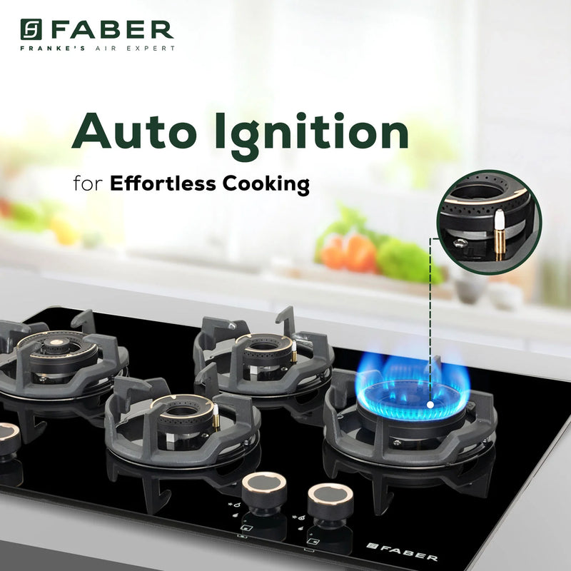 Faber Hob Experia HT754 ALU AI FFD 75 cm Built-In Gas Hob – 4 Brass Burners, Auto-Electric Ignition & Flame Failure Safety-14
