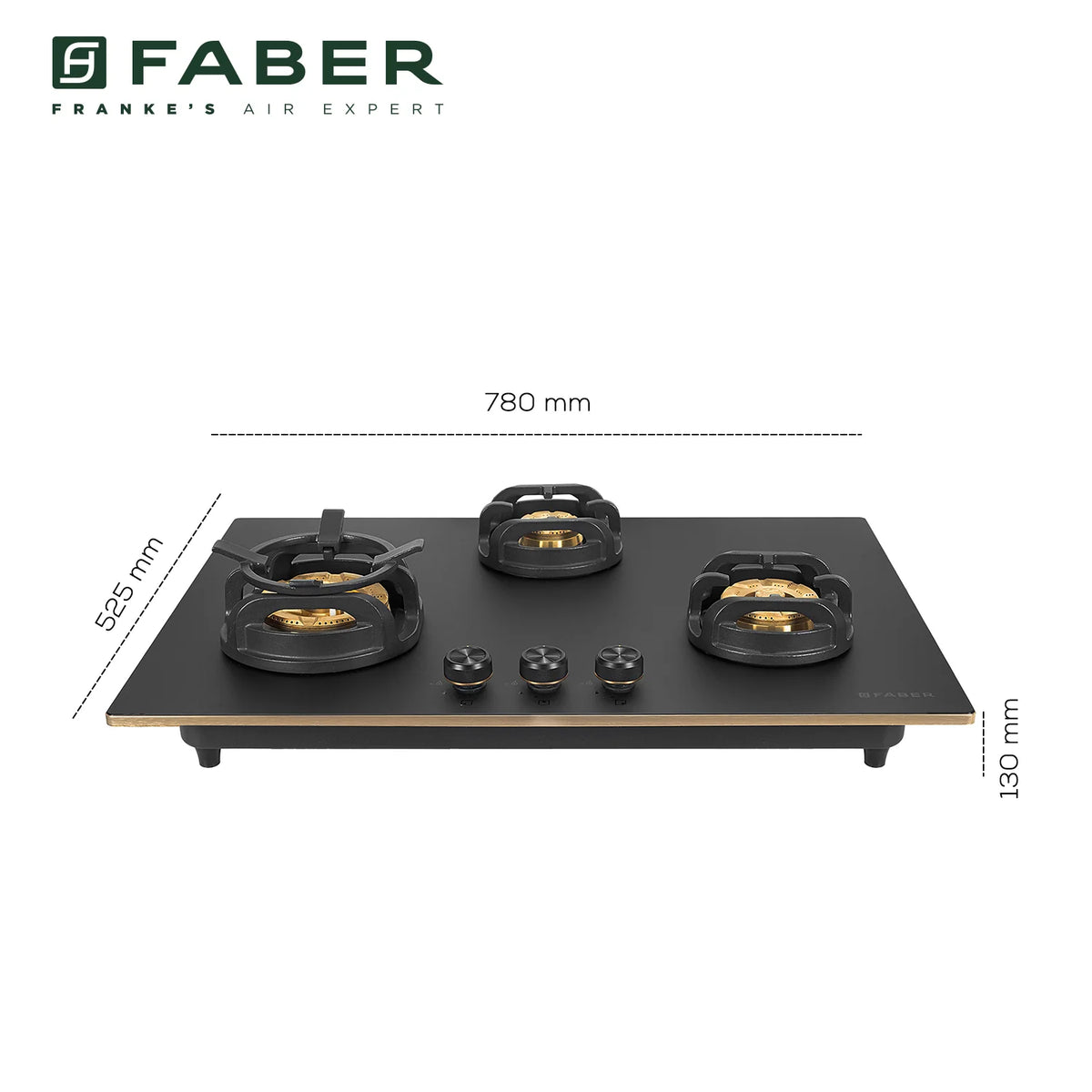 Faber Hob Verona HD783 CI FFD AI 75 cm Built-In Gas Hob – 3 Brass Burners, Flame Failure Safety & Auto-Ignition-10