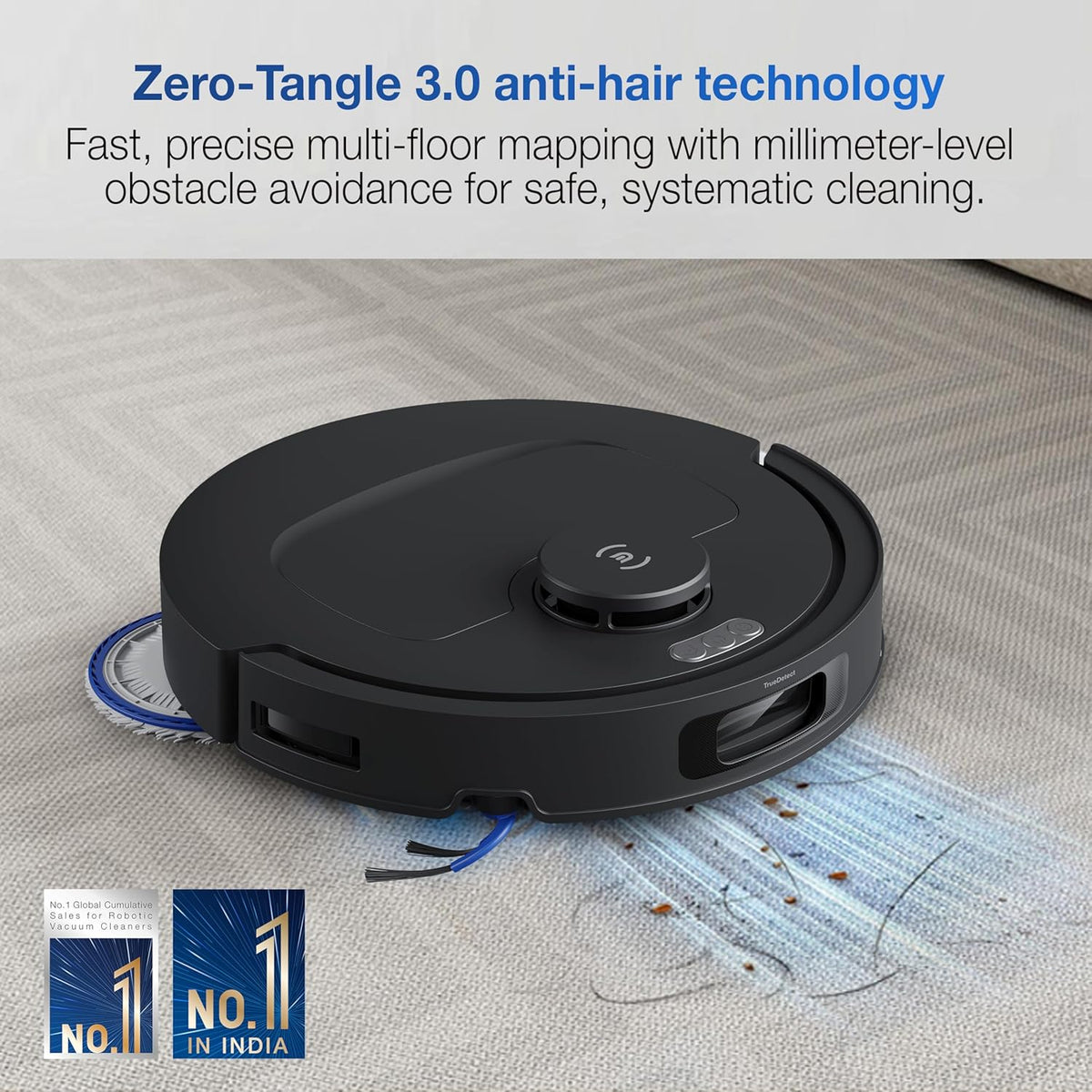 ECOVACS DEEBOT N50 Pro Omni 2-in-1 Robot Vacuum Cleaner & Mop (25000Pa Suction, OMNI Auto-Empty Station, ZeroTangle 3.0, OZMO Turbo 2.0, TrueMapping 2.0, 300 Min Runtime, App Control)-4