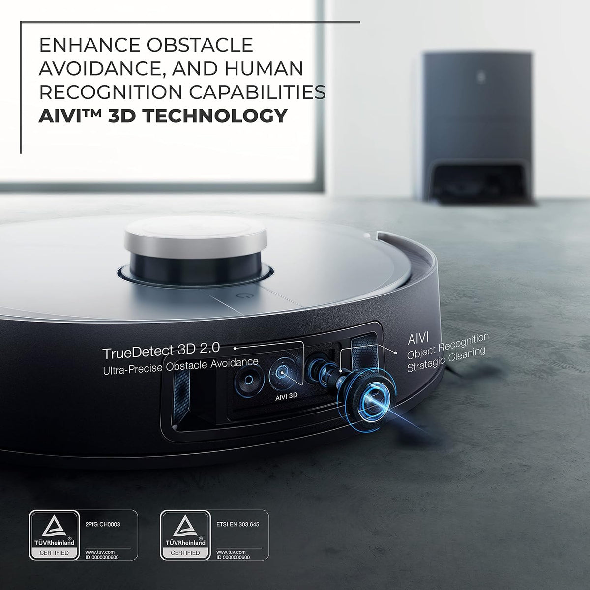 ECOVACS DEEBOT X1 OMNI Robot Vacuum Cleaner & Mop with All-in-One OMNI Station – 5000Pa Suction, AIVI™ 3D, TrueMapping 2.0, YIKO Voice Assistant-3