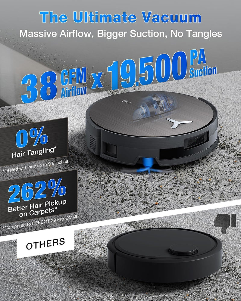 ECOVACS DEEBOT X11 OmniCyclone 3-in-1 Robot Vacuum Cleaner & Mop (19500Pa Suction, OZMO Roller 2.0, OmniCyclone Bagless Station, ZeroTangle 3.0, AIVI 3D 3.0, PowerBoost Charging, TruEdge 3.0)-7