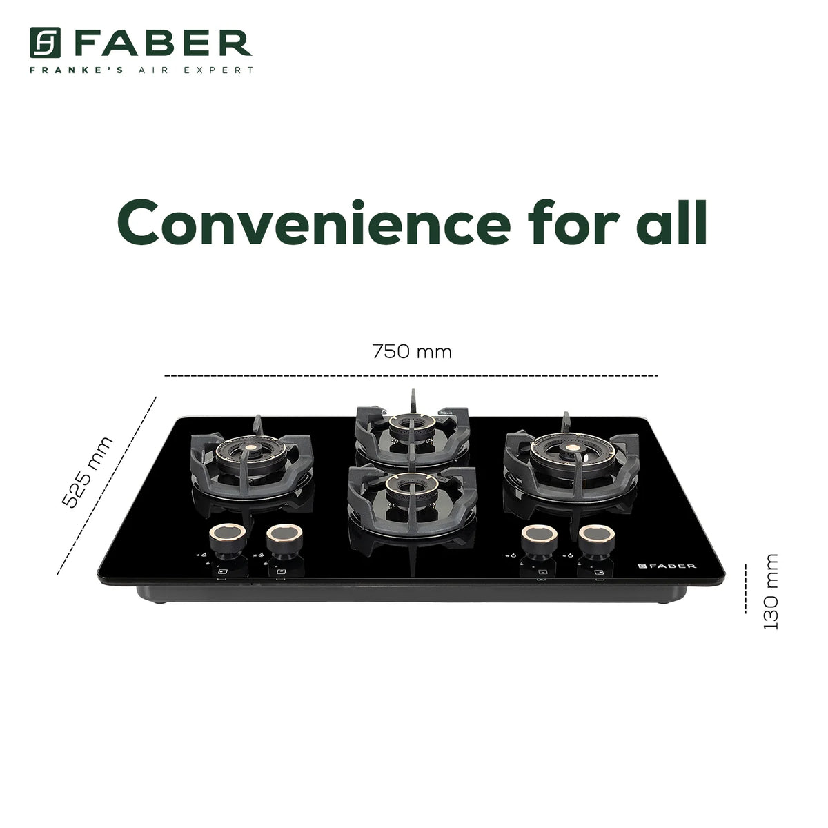 Faber Hob Experia HT754 ALU AI FFD 75 cm Built-In Gas Hob – 4 Brass Burners, Auto-Electric Ignition & Flame Failure Safety-13