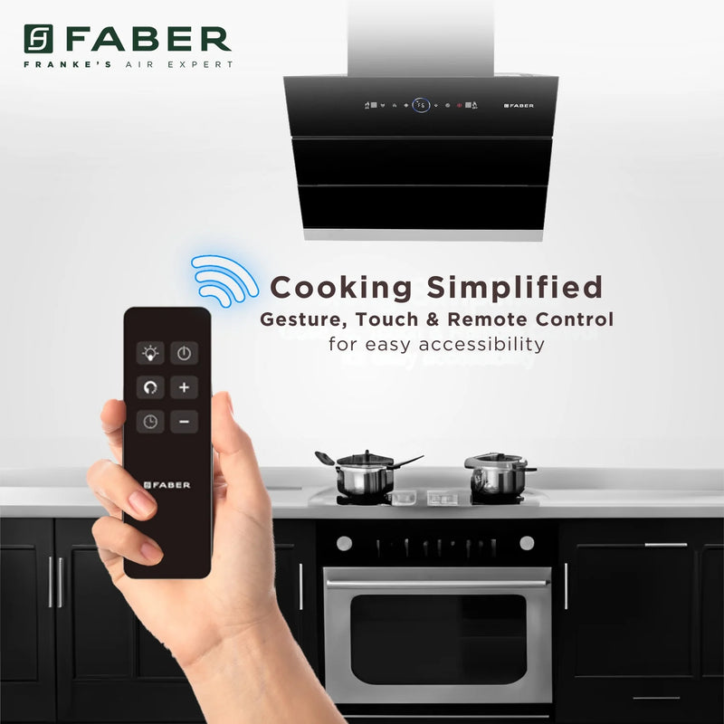 Faber Comet BLDC FL HC BK  Wall-Mounted Chimney – 1500 m³/hr Suction, BLDC Motor, Auto-Clean & Gesture Control-11