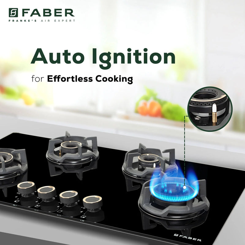 Faber Hob Experia HT904 ALU AI FFD 90cm 4 Burner Built-in Gas Hob-13