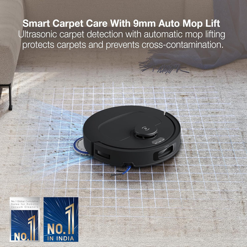ECOVACS DEEBOT N50 Pro Omni 2-in-1 Robot Vacuum Cleaner & Mop (25000Pa Suction, OMNI Auto-Empty Station, ZeroTangle 3.0, OZMO Turbo 2.0, TrueMapping 2.0, 300 Min Runtime, App Control)-8