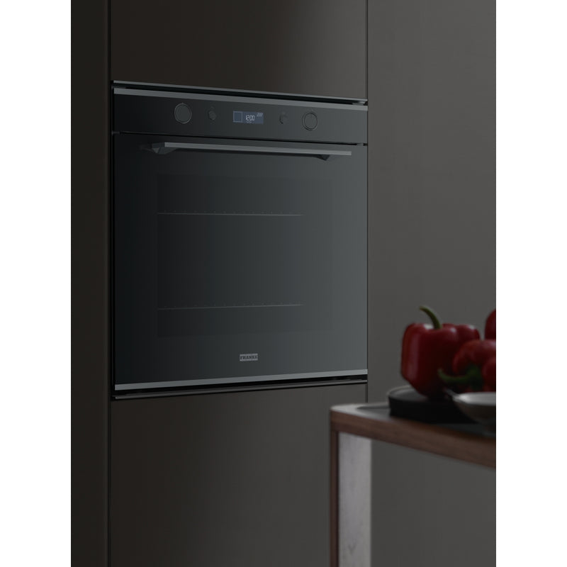 Franke Mythos FMY 98 P BK Built-in Pyrolytic Oven (73L, Black Glass, A+ Energy, 10 Functions, LCD Display, Self-Cleaning, Soft Close Door)-2