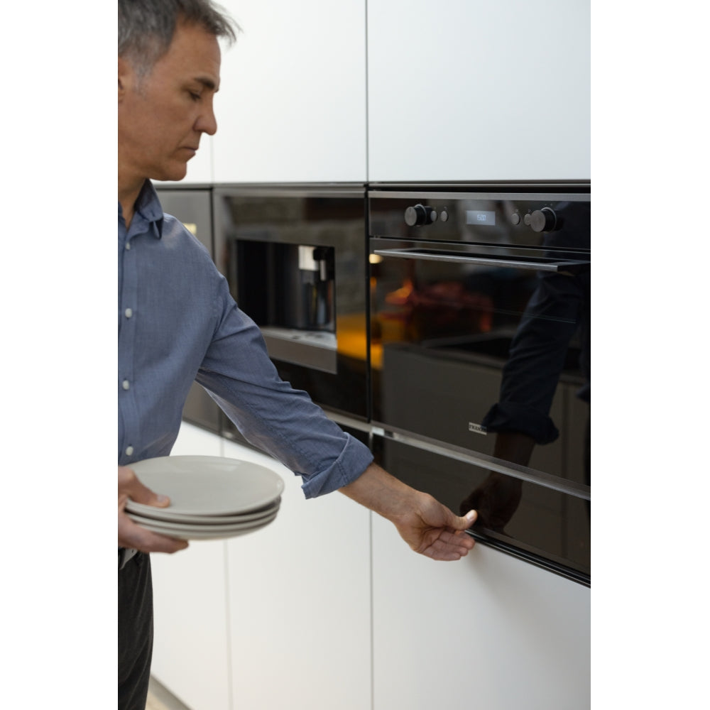 Franke Mythos FMY 14 DRW BK Built-in Warming Drawer (40–75°C, 25kg Load, Push-Push Opening, 16L, Black Glass)-2
