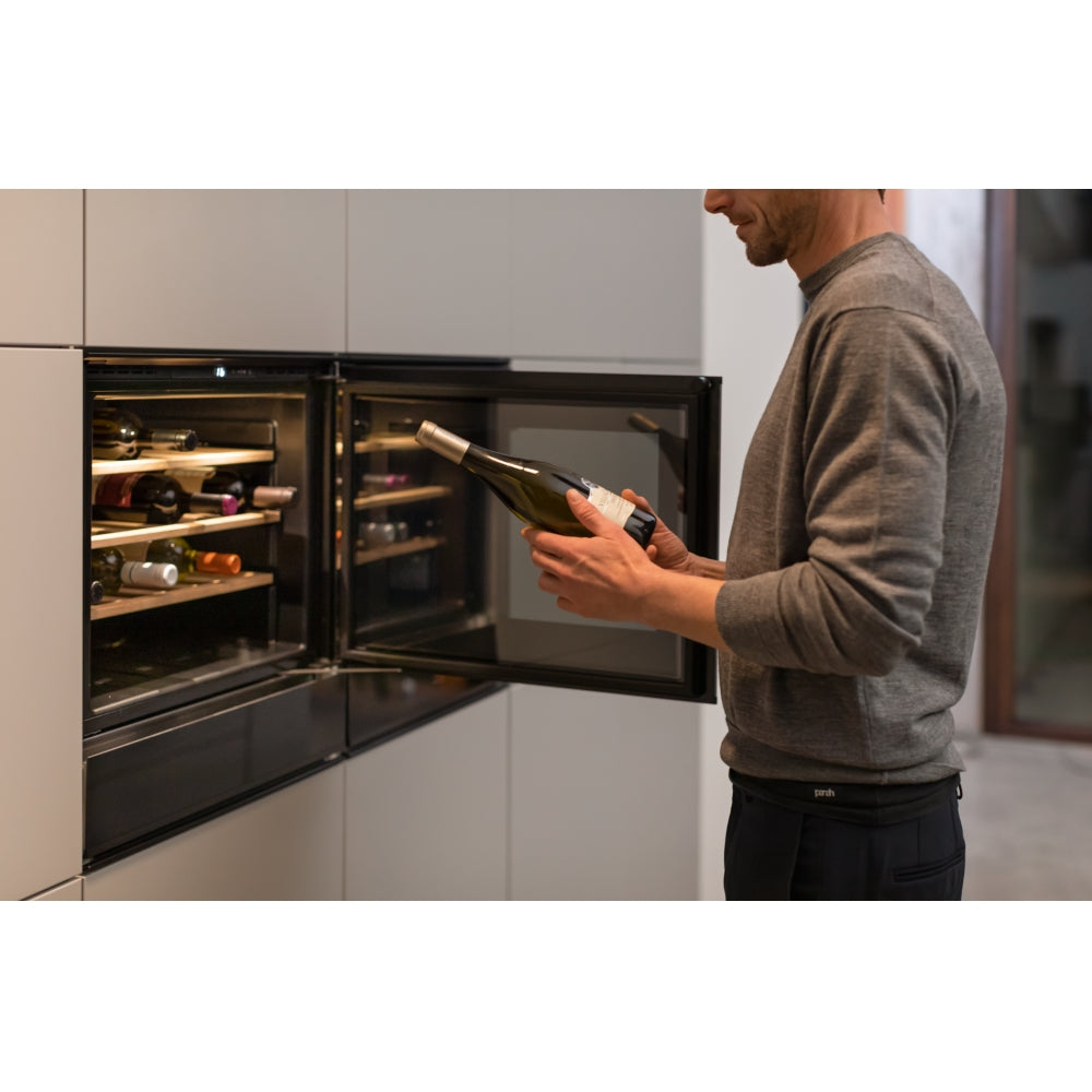 Franke Mythos FMY 24 WCR BK Built-in Wine Cooler (4–18°C, 3 Oak Shelves, Glass Door, Electronic Control, Black)-8