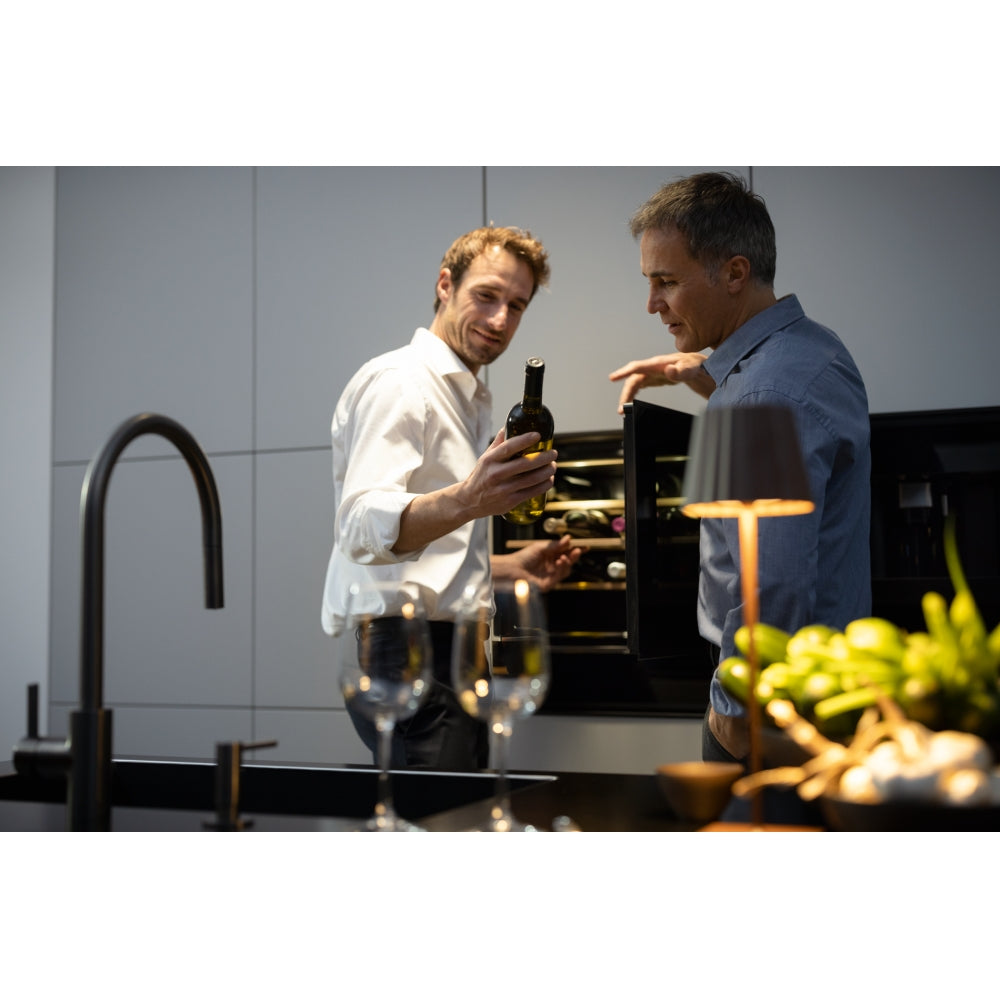 Franke Mythos FMY 24 WCR BK Built-in Wine Cooler (4–18°C, 3 Oak Shelves, Glass Door, Electronic Control, Black)-9