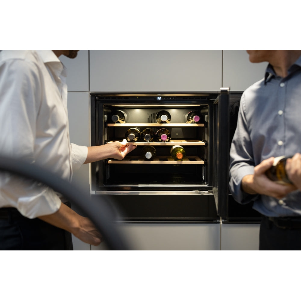 Franke Mythos FMY 24 WCR BK Built-in Wine Cooler (4–18°C, 3 Oak Shelves, Glass Door, Electronic Control, Black)-10