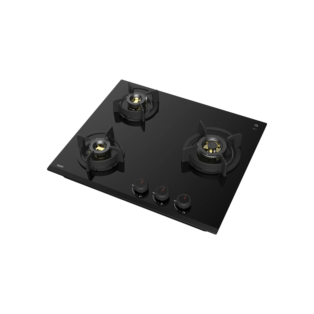 KAFF ASF 603 – Built-In Hob, 3 Full Brass High Efficiency Burners with Full Flame Failure Device (FFD), Auto Electric Ignition