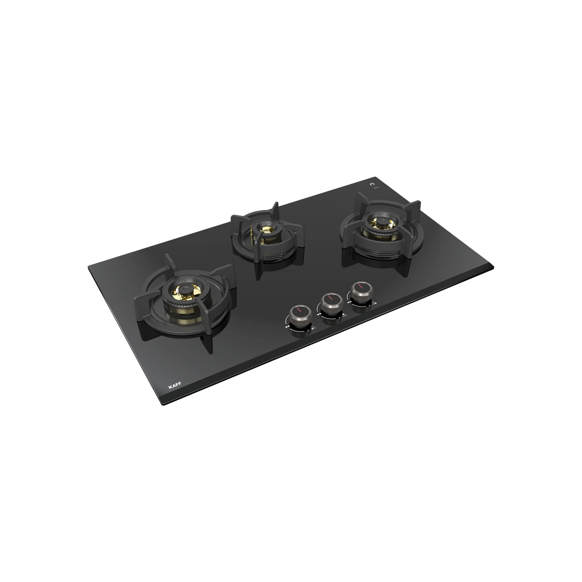 KAFF ASF 783 – Built-In Hob for Kitchen, 3 Full Brass High Efficiency Burners with FFD, Auto Electric Ignition
