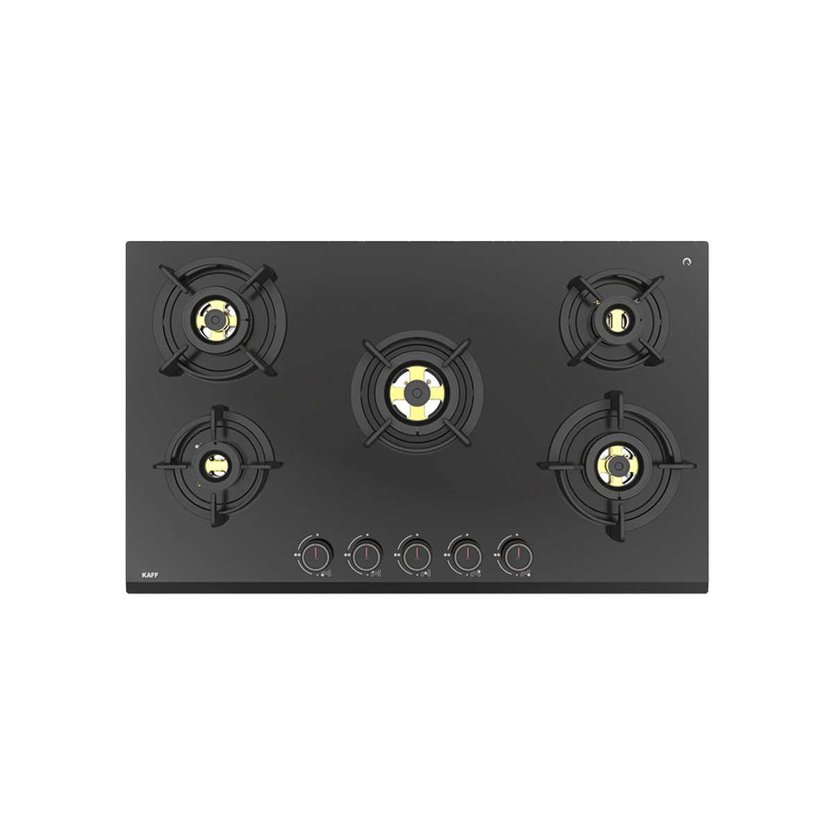 KAFF ASF 865 – 5 Burner Built-In Hob, 8 mm Thick Black Tempered Glass, Flame Failure Device-3