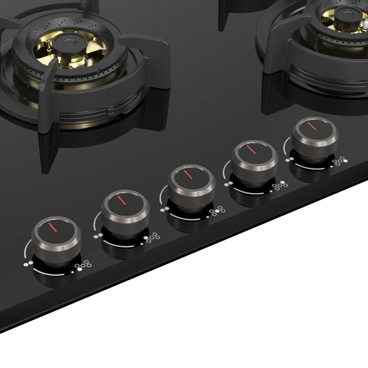 KAFF ASF 865 – 5 Burner Built-In Hob, 8 mm Thick Black Tempered Glass, Flame Failure Device-7