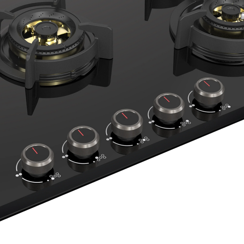 KAFF ASF 865 – 5 Burner Built-In Hob, 8 mm Thick Black Tempered Glass, Flame Failure Device-7