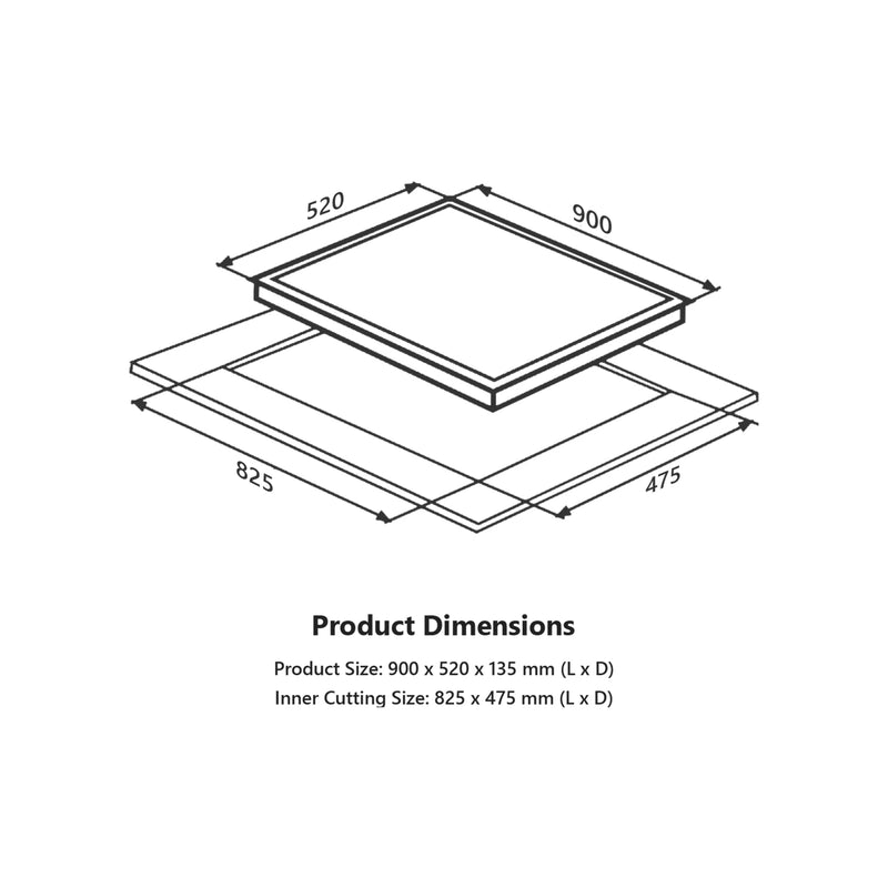 ASF 94M KAFF 4 BURNER BUILT-IN HOB – 90 CM-7