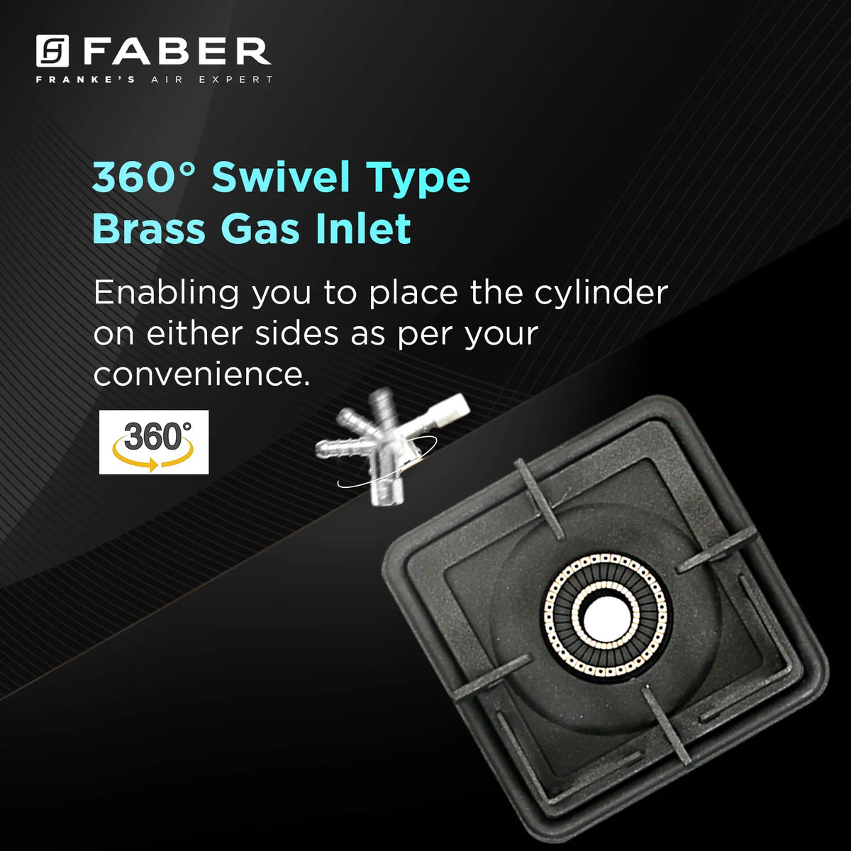 Faber HOB COOKTOP Prince Plus 4BB BK – 4 Burner Gas Cooktop with Brass Burners, Jumbo Burner, Diamond Coated Finish-4