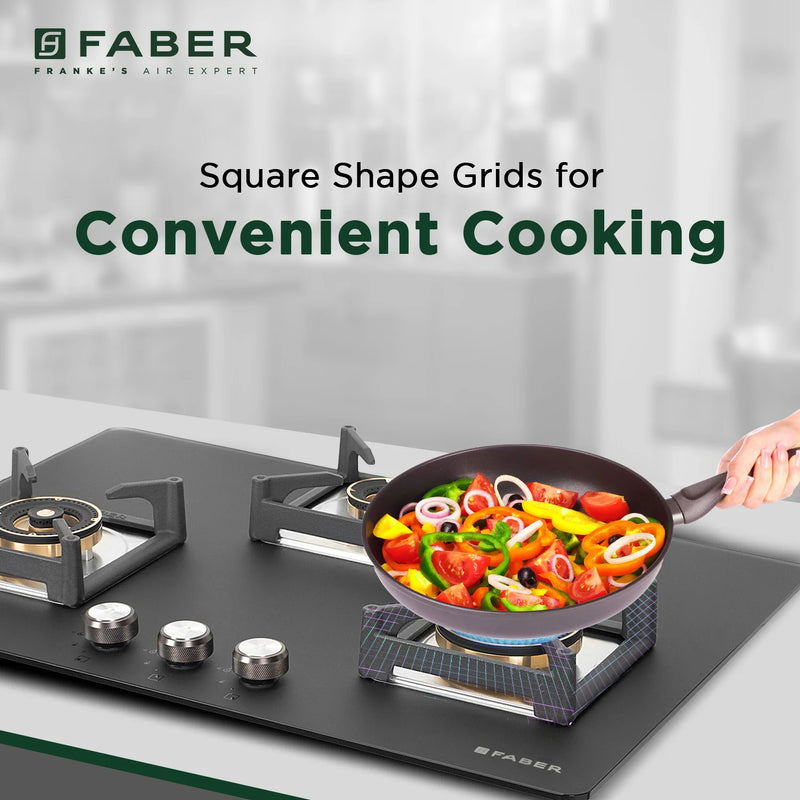 Faber Hob Bella HT 753 BR AI FFDD 75 cm Built-In Gas Hob – 3 Brass Burners, Dual Flame Failure Safety & Auto Electric Ignition-12