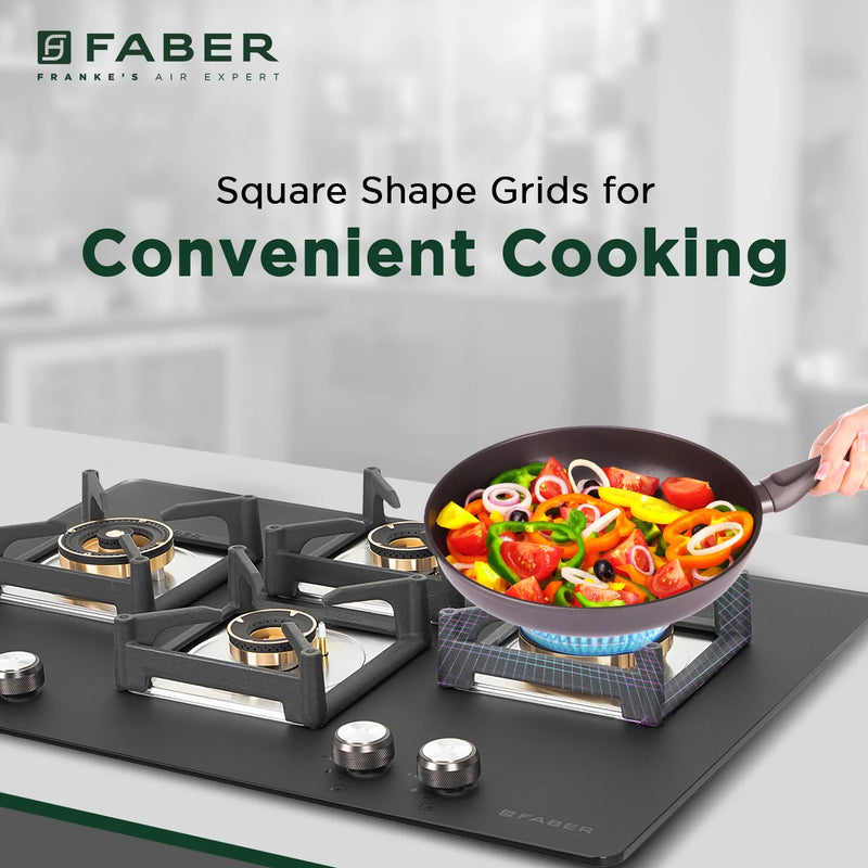 Faber Hob Bella HT 754 BR AI 75 cm Built-In Gas Hob – 4 Brass Burners, Auto Electric Ignition & Flame Failure Safety-11