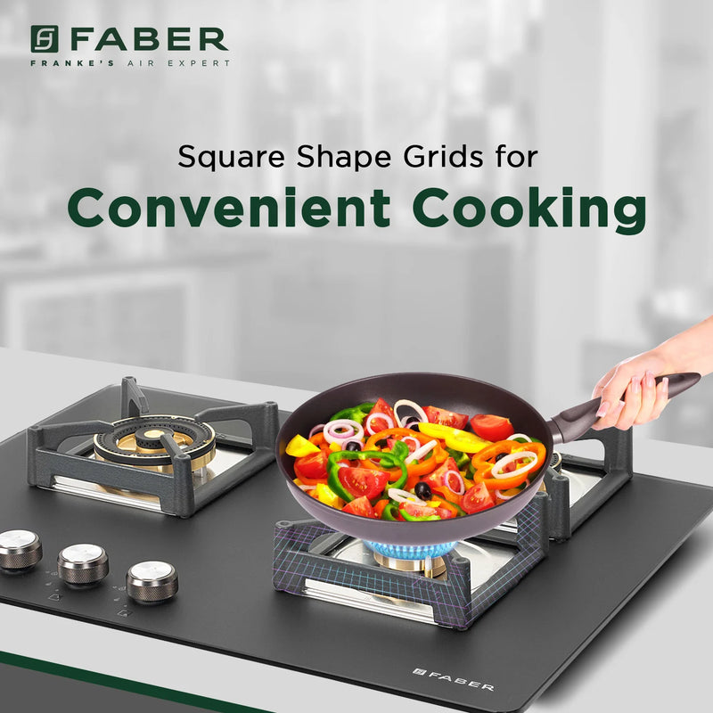 Faber Hob Bella HT 703 BR AI 70 cm Built-In Gas Hob – 3 Full Brass Burners, Auto Electric Ignition & Flame Failure Safety-11