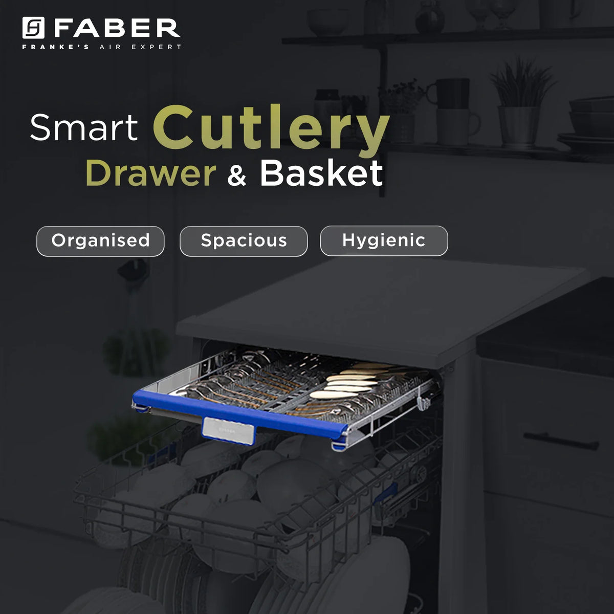 Faber FFSD 8PR 14S Freestanding Dishwasher – 14 Place Settings, 8 Wash Programs, LED Display, Natural Drying, Stainless Steel Finish