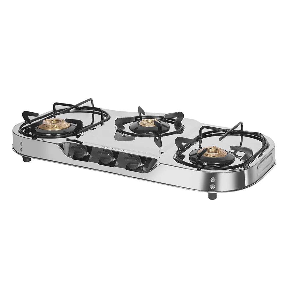 Faber Cooktop Astra 3BB SS – 3 Burner Gas Cooktop with Brass Burners, Super Jumbo Burner, Stainless Steel Finish, Manual Ignition-3