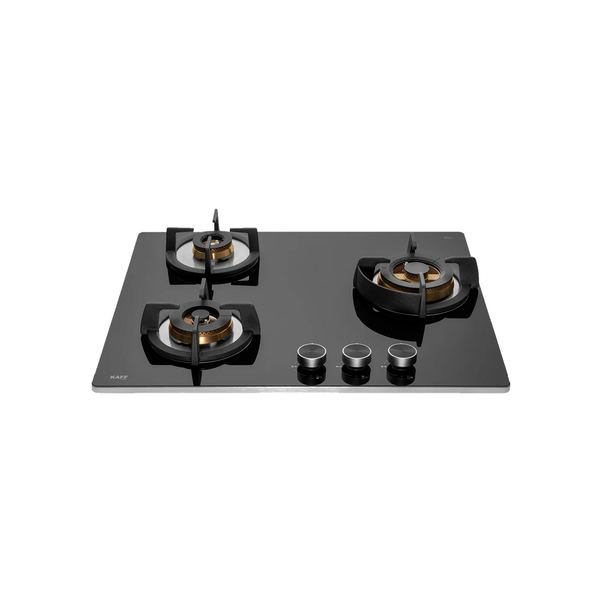 KAFF BLH 603X – Built-In Hob with 3 Full Brass High Efficiency Burners, Flame Failure Device (FFD), 8 mm Black Tempered Glass – 60 cm-3