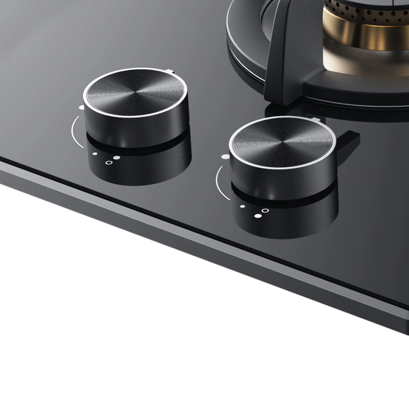 KAFF BLH 603X – Built-In Hob with 3 Full Brass High Efficiency Burners, Flame Failure Device (FFD), 8 mm Black Tempered Glass – 60 cm-7